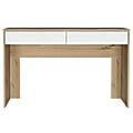 RTA Acre 48"W Computer Desk With 2-Drawers, Natural/White 1 thumbnail image
