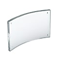 Azar Displays Curved Magnetic Acrylic Sign Holders, 4" x 6", Clear, Pack Of 2 Holders