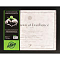 DAX Certificate Frame - 11" x 8.50" Frame Size - Desktop, Wall Mountable - Horizontal, Vertical - Easel Back - 1 Each - Wood - Black