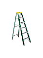 Louisville Fiberglass Standard Step Ladder - 225 lb Load Capacity - 40.1" x 22.3" - Green