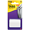 Post-it® Durable Index Tabs, 2" x 1 1/2", Angled, White, Pack Of 24 Flags