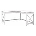 Bush Business Furniture Key West 60"W L-Shaped Corner Desk, Pure White Oak, Standard Delivery 1 thumbnail image