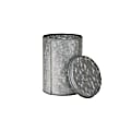 Mind Reader 3-Piece Galvanized Canister Set, 6-1/4"H x 4-1/2"W x 4-1/2"D, Silver 1 thumbnail image