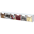 Deflecto Interlocking Horizontal Tilt Bin, 6 Bins, Small Size, 3 3/10" x 23 5/8" x 3 5/8", White/Clear 1 thumbnail image