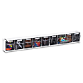 Deflecto Interlocking Horizontal Tilt Bin, 9 Bins, Small Size, 3 3/10" x 23 5/8" x 3 5/8", White/Clear 1 thumbnail image