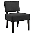 Monarch Specialties Armless Accent Slipper Chair, Dark Gray/Black