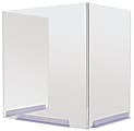 Deflecto Hinged-Edge Desktop Barriers, 20"H x 18"W x 14-1/2"D, Clear, Pack Of 4 Barriers 1 thumbnail image