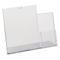 Deflecto Side Pocket Superior Image Sign Holder - 11" Width x 8.5" Height - Plastic - Clear - 1 Each 1 thumbnail image