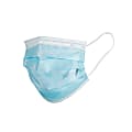 Advantus Non Medical 3 Ply Pleated Disposable Face Masks, One Size, Blue, Pack Of 50 1 thumbnail image