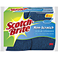 Scotch-Brite Non-Scratch Scrub Sponges - 0.8" Height x 4.3" Width x 2.8" Depth - 30/Carton - Blue 1 thumbnail image