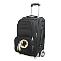 Denco Nylon Expandable Upright Rolling Carry-On Luggage, 21"H x 13"W x 9"D, Washington Redskins, Black