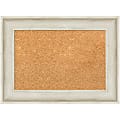 Amanti Art Non-Magnetic Cork Bulletin Board, 23" x 17", Natural, Regal Birch Cream Plastic Frame 1 thumbnail image