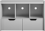 Ameriwood™ Home Nathan Kids Storage Cube With Drawers, 24-1/4”H x 35-5/8”W x 15-11/16”D, Gray 1 thumbnail image