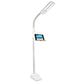 OttLite® Dual Shade LED Floor Lamp With USB Charging Station, 62"H, White