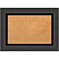 Amanti Art Cork Bulletin Board, 23" x 17", Natural, Tuxedo Black Polystyrene Frame 1 thumbnail image
