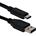 QVS 1-Meter USB-C to USB-A 2.0 Sync & Charger Cable - 3.28 ft USB Data Transfer Cable for Hard Drive, Smartphone, Tablet, Computer - First End: 1 x USB 2.0 Type A - Male - Second End: 1 x USB 2.0 Type C - Male - 480 Mbit/s - Black - 1