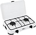 Premium Levella 2 Burner Propane Gas Stove, 3-7/8”H x 18-15/16”W x 12”D, White 1 thumbnail image