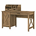 Bush Furniture Key West 54"W Computer Desk With Storage And Desktop Organizers, Reclaimed Pine, Standard Delivery 1 thumbnail image