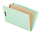 Pendaflex® Pressboard Classification Folders With Dividers, 8 1/2" x 14", 1 Divider, 1 Partition, Light Green, Pack Of 10 1 thumbnail image