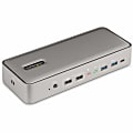 StarTech.com Dual-Laptop USB-C KVM Docking Station, Dual Monitor 4K 60Hz DisplayPort KVM Dock, 5x USB Hub, GbE, 90W/45W PD, Windows/Mac 1 thumbnail image