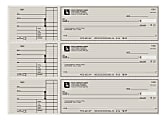 Custom 3-To-A-Page Checks, Style 2, 8 1/4" x 3 1/24", Box Of 300