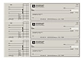 Custom 3-To-A-Page Checks, Style 2, 8 1/4" x 3 1/24", Box Of 300