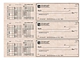 Custom 3-To-A-Page Checks, Style 13, 8 1/4" x 3 1/24", Box Of 300
