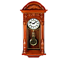 Bedford Clocks Wall Clock, 27-1/2”H x 12-3/4”W x 5-3/4”D, Oak