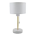 Realspace™ Belsi Executive Shaded Desk Lamp With USB-Charging Port, 19"H, White 1 thumbnail image