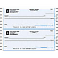 Custom Continuous Multipurpose Draft Checks For Quicken® / Quickbooks® / Microsoft®, 9 1/2" x 3 1/2", Box Of 250 1 thumbnail image
