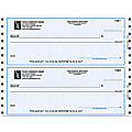 Custom Continuous Multipurpose Draft Checks For Quicken® / Quickbooks® / Microsoft®, 9 1/2" x 3 1/2", Box Of 250