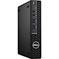 Dell OptiPlex 3000 3080 Desktop Computer - Intel Core i3 10th Gen I3-10105T Quad-core (4 Core) 3 GHz - 4 GB RAM DDR4 SDRAM - 128 GB NVMe M.2 PCI Express M.2 SSD - Micro PC - Black - Windows 10 Pro - Intel DDR4 SDRAM  - IEEE 802.11ac 1 thumbnail image