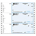 Custom Continuous Multipurpose Wallet Checks For Quicken® / Quickbooks® / Microsoft®, 9 1/2" x 2 5/6", Box Of 250