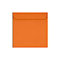 LUX Square Envelopes, 7 1/2" x 7 1/2", Peel & Press Closure, Mandarin Orange, Pack Of 500
