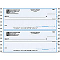 Custom Continuous Multipurpose Draft Checks For Quicken® / Quickbooks® / Microsoft®, 9 1/2" x 3 1/2", 2-Part, Box Of 250