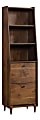 Sauder® Harvey Park 71"H Narrow 3-Shelf Bookcase With File, Grand Walnut