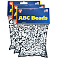 Hygloss ABC Beads, Black/White, 300 Per Pack, 3 Packs