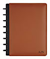 TUL® Customizable Discbound Notebook With Leather Cover, Junior Size, Narrow Ruled, 60 Sheets, Brown 1 thumbnail image