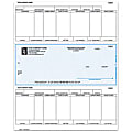 Laser Payroll Checks For Sage Peachtree®, 8 1/2" x 11", Box Of 250, CP18, Middle Voucher
