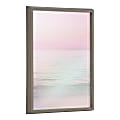 Kate and Laurel Blake Non-Magnetic Framed Dry-Erase Printed Glass, 18” x 24”, Dreamy Pastel Seascape by Dominique Vari, Gray Plastic Frame 1 thumbnail image