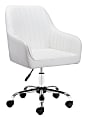 Zuo Modern Curator Faux Leather Mid-Back Office Chair, White 1 thumbnail image