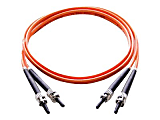 StarTech.com 1m Fiber Optic Cable  - LSZH - ST/ST - OM1 - ST to ST Fiber Patch Cable  - 1m ST Fiber Optic Cable - 1 m ST to ST Fiber Patch Cable - 1 meter ST Fiber Cable