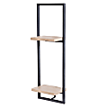 Honey Can Do 2-Tier Vertical Floating Wall Shelf, Black