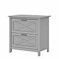Bush Furniture Key West 20"D Lateral 2-Drawer File Cabinet, Cape Cod Gray, Delivery