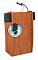 Oklahoma Sound? The Vision Lectern With Sound & Tie Clip/Lavalier Wireless Microphone, Cherry