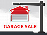 Aluminum Sign, Garage Sale Crane