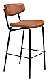 Zuo Modern Sharon Bar Chair, Vintage Brown/Black