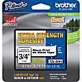 Brother® TZe-S241 Extra-Strength Black-On-White Tape, 0.75" x 26.2' 1 thumbnail image