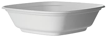 Eco-Products Sugarcane Bowls, Regalia™, 64 Oz, White, Pack Of 100 Bowls