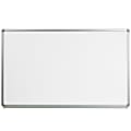 Flash Furniture Magnetic Dry-Erase Board, 36" x 60", White, Silver Aluminum Frame